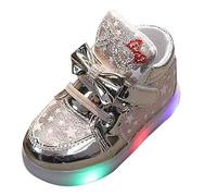 Fashion Light Baby Shoes Casual Children Shoes Boys Girls Sandals Soft Kids Sports Shoes Schuhe Mädchen Sneaker 37, dorado, 24 EU