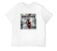 Fashion Linkin Park Hybrid Theory - Camisetas de manga corta para hombre, 100 % algodón, camiseta para hombre, talla XS, blanco, XXL