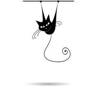 Fashion Naughty Cats Canvas Pintura abstracta en blanco y negro Impresión de arte de pared nórdico Fotografías for sala de estar Decoración del hogar (Color : Cat 12, Size : 40x50cm no frame)