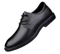 Fashion Oxford Shoes for Men Luxury Leather Lace-up Breathable Low Top Casual Prom Wedding(38 EU)