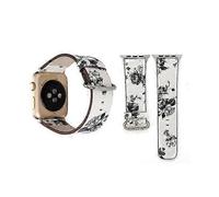 Fashion Pastoralism Style Little Floral Pattern Women Watch Leather Wrist Band for Apple Watch Series 3 & 2 & 1 38mm SZRH A-H