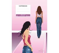 Fashion Runway Casual Lined Notebook - 6 x 9 in - 100 pages: Young Runway Illustration Journal | College Ruled Lined Notebook for Girls, Teens, and ... for School, Journaling and Creative Writing.