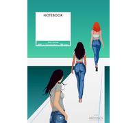 Fashion Runway Casual Unlined Notebook - 6x9 in - 100 pages: Casual Fashion Cover Design | Unlined Sketchbook & Journal for Girls, Teens, and Women | 100 Pages with Aesthetic Corner Graphic Accent.