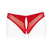 Fashion Secret String rojo abierto Fine malla/perlas stimulantes talla única