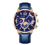 Fashion Sport Gmdb800sc-1b - Reloj de pulsera analógico de cuarzo para hombre con carcasa de cuero inoxidable, C, talla única