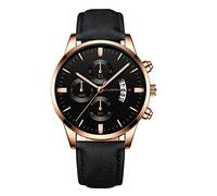 Fashion Sport - Reloj de pulsera analógico de cuarzo para hombre, con caja de piel inoxidable, reloj de natación para mujer, J, talla única