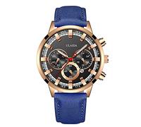 Fashion Sport - Reloj de pulsera analógico de cuarzo para hombre con correa de acero inoxidable, H, One Size