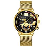 Fashion Sport - Reloj de pulsera analógico de cuarzo para hombre, con números grandes, D, talla única