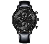 Fashion Sport - Reloj de pulsera analógico de cuarzo para hombre, correa de acero inoxidable, reloj despertador, G, One Size