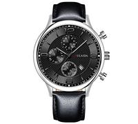 Fashion Sport - Reloj de pulsera analógico de cuarzo para hombre, correa de acero inoxidable, sin batería, C, talla única