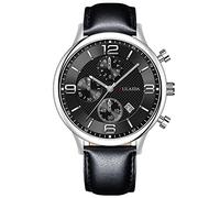 Fashion Sport - Reloj de pulsera analógico de cuarzo para hombre, correa de acero inoxidable, sin batería, B, talla única