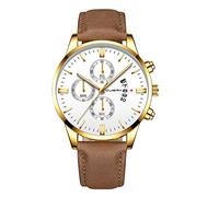 Fashion Sport - Reloj de pulsera analógico de cuarzo para hombre, de piel inoxidable, vestido de árbitro, F., talla única