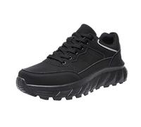 Fashion Spring and Summer Men Sports Shoes Flat Bottom Light Solid Color Simple Casual Style Herren Schuhe 41, Negro , 39 EU