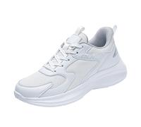 Fashion Spring and Summer Men Sports Shoes Flat Bottom Light Solid Color Simple Casual Style Zapatos Hombre Suela Plana, Blanco, 46 EU