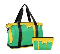 Fashion Street Graffiti Painting - Bolsa de deporte grande con correa ajustable impermeable para gimnasio, color naranja y verde, Cuadro de graffiti callejero de moda, naranja y verde, 1 size