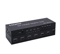 Fashion Swallows 4K HDMI Matrix 2X4 Splitter 4K 60Hz 2 in 4 out HDMI Splitter Switcher Extractor Audio AUX SPDIF Reducir para PS3/4 TV DVD