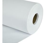 Fashion Track - Interfaz fusible para planchar, 90 cm, tela no tejida de peso medio y ligero, para sastrería, manualidades, collares y confección de vestidos (blanco, 2 metros, peso ligero)