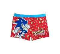 Fashion UK Disfraz Infantil Sonic - Disfraz Piscina Infantil - Bañador Infantil - Bañador Personajes Sonic - Trajes de Baño - Ropa Infantil (FR/ES, Edad, 9 años, 10 años, Regular, Rojo)