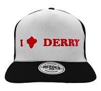 Fashion UK It-Snapback Cap-I Heart Derry Gorra, Color Blanco, Talla única Hombres