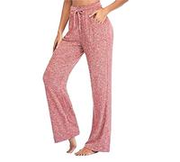 Fashion Women Casual Pants Yoga Pants Quick Dry Hose Wide Leg Pants sportleggins Damen lang, rojo, XL