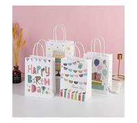 FASHION YO 18 piezas de papel kraft rosa para niñas, regalos de fiesta, bolsas de regalo con asa para Navidad, cumpleaños y celebraciones (cumpleaños)