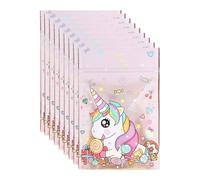 FASHION YO Bolsas de regalo de dibujos animados con capibara unicornio para fiestas, dulces de plástico, almacenamiento de galletas para bodas, cumpleaños, baby shower, suministros de fiesta de