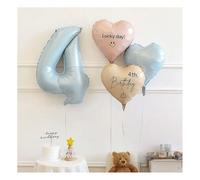 FASHION YO Kit de arco de globos rosas para fiesta de cumpleaños, globos y lazos, rosa pastel, blanco, diferentes tamaños, globos de látex de helio, cintas para decoraciones de fiesta de cumpleaños