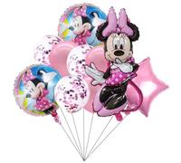 Fashion Yo Kit de arco de guirnalda de globos, globos metálicos de confeti para fiesta de cumpleaños, boda, bautizo, decoración de comunión (Minnie 10 unidades)