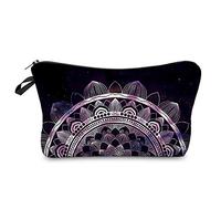 Fashion3D - Bolsa organizadora de cosméticos con estampado de mandala para mujer, bolsa de maquillaje de viaje