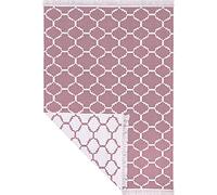 Fashion4Home Alfombra de Pelo Corto, Alfombra Boho Kilim, Alfombra de salón, Dormitorio y Cocina, Alfombra para Pasillo, Alfombra para habitación Infantil, Color Rosa Viejo, 120 x 170 cm