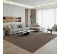 Fashion4Home Alfombra de Pelo Corto Liso para salón, habitación de los niños, Dormitorio, Estudio, Oficina, Pasillo y Cocina, Color marrón/Topo Tamaño: 140 x 200 cm