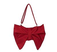 Fashionable Bows Shoulder Bag For Women Nylon Evening Purses Trendy Armpit Bags with Ruched Designs For Everyday Use Lightweight Commuters Bag For Women