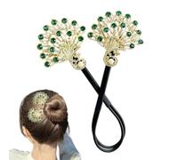 Fashionable Donut Maker, Stylish Peafowl Hair, Hair Accessories, Valentine's Day Hair, Thanksgiving Hair Clips, Christmas Donut Maker, Elegant Peafowl Bun, Unique Hair Accessories