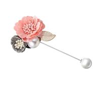 Fashionable Floral Rose Flower Shape Brooch Pin Alloy and Fabric Women Versatile for Dresses Shirts Shawls Stylish Decor