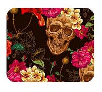 Fashionable Floral Sugar Skull Girl Picture Special Made for Rectangle Computer Game Mouse Pad Mat Cloth Cover Non-slip Backing