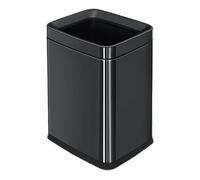 Fashionable Indoor Garbage Bin, 2.6 Gallon Stainless Steel Trash Can Anti Fingerprint, Open Top Metal Trash Can with Pressure Ring and Removable Inner Bin for Living Room Bedroom office,Get More Stor
