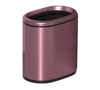 Fashionable Indoor Garbage Bin, 9/12 Liter Slim Stainless Steel Trash Can, Open-Top Trash Can with Removable Trash Bin, Modern Narrow Garbage Can for Kitchen Bathroom Bedroom Office,Get More Storage(R