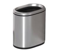 Fashionable Indoor Garbage Bin, 9/12 Liter Slim Stainless Steel Trash Can, Open-Top Trash Can with Removable Trash Bin, Modern Narrow Garbage Can for Kitchen Bathroom Bedroom Office,Get More Storage(S