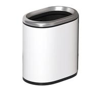 Fashionable Indoor Garbage Bin, 9/12 Liter Slim Stainless Steel Trash Can, Open-Top Trash Can with Removable Trash Bin, Modern Narrow Garbage Can for Kitchen Bathroom Bedroom Office,Get More Storage(W