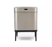 Fashionable Indoor Garbage Bin, Intelligent Sensor Classified Trash Can Kitchen Large Capacity Household Stainless Steel Light Luxury Office Living Room High Feet,Get More Storage(Silver)