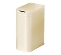 Fashionable Indoor Garbage Bin, Stainless Steel Automatic Trash Can, Soft Close Touchless Garbage Can with Inner Liner, Modern Narrow Metal Garbage Bin for Bathroom, Kitchen, Living Room,Get More Sto
