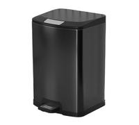 Fashionable Indoor Garbage Bin, Stainless Steel Step Trash Can with Lid, Soft-Close Kitchen Garbage Bin with Foot Pedal, Handle and Removable Inner Bucket, 7/10/13/18 Liter,Get More Storage(Black,10L