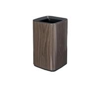 Fashionable Indoor Garbage Bin, Stainless Steel Trash Can, Open Top Trash Can, Square Kitchen Trash Can. Suitable for Home Kitchen Office Waste Paper Basket,Get More Storage(Brown)