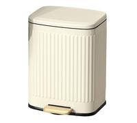 Fashionable Indoor Garbage Bin, Stainless Steel Trash Can with Lid, 6/13 Liter Soft Close Step Trash Can, Removable Liner Bucket and Foot Pedal, for Kitchen, Bathroom, Living Room,Get More Storage(Wh