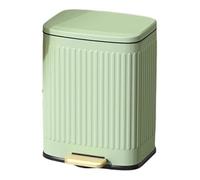 Fashionable Indoor Garbage Bin, Stainless Steel Trash Can with Lid, 6/13 Liter Soft Close Step Trash Can, Removable Liner Bucket and Foot Pedal, for Kitchen, Bathroom, Living Room,Get More Storage(Gr