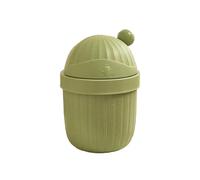 Fashionable Indoor Garbage Bin, Trash can Household New Living Room Dormitory Office Cream Bathroom Toilet with lid Paper Basket,Get More Storage(Green,L)
