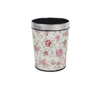 Fashionable Indoor Garbage Bin, Trash Can with Open Mouth for Bedroom, Living Room, Kitchen, Office Printed Trash Can with Pressure Ring 6/13L,Get More Storage(S)