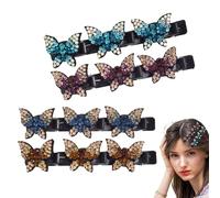 Fashionable Non-Slip Crystal Hair Clips With Duckbill Design, Set Of 3 Small Braid Clips For Effortless Hair Styling, Perfect Accessories For Holidays And Birthdays Stylish Braid Clips With Non-Slip G