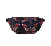 Fashionablebig-mouthed Dinosaur Running Riñonera ligera y cómoda, adecuada para viajes, compras, ciclismo y fitness