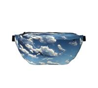 FashionableBlue Sky and White Clouds - Riñonera para correr, ligera y cómoda, adecuada para viajes, compras, ciclismo y fitness